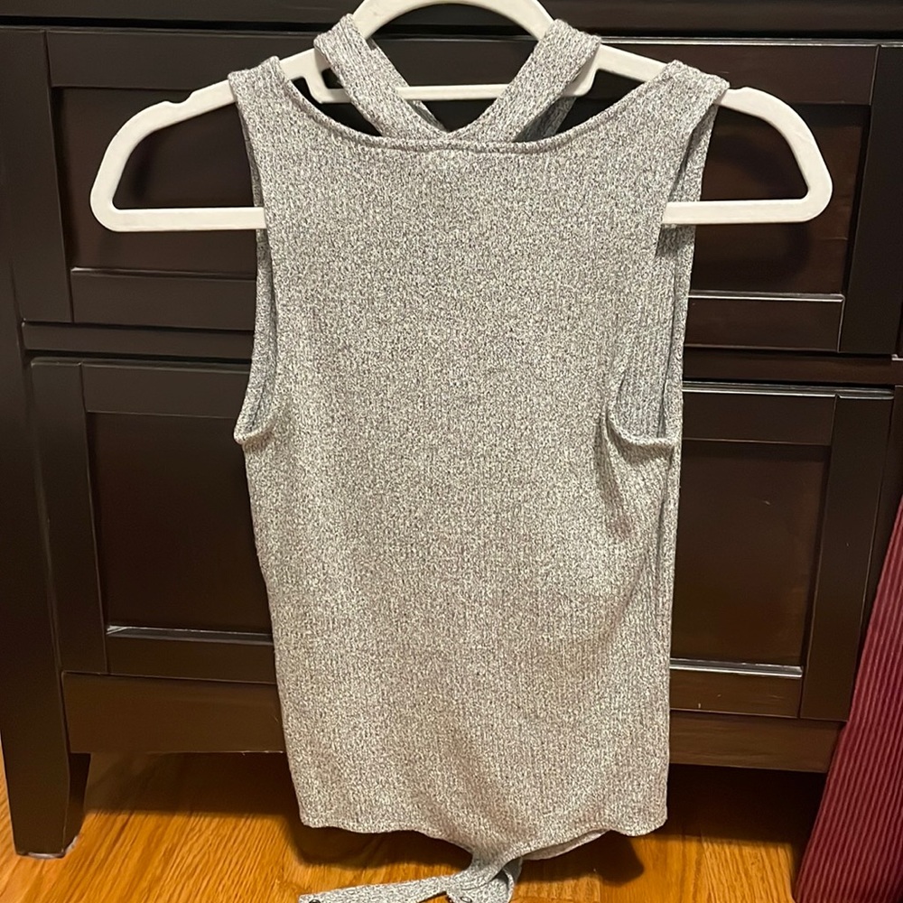 Grey Strappy Bodysuit